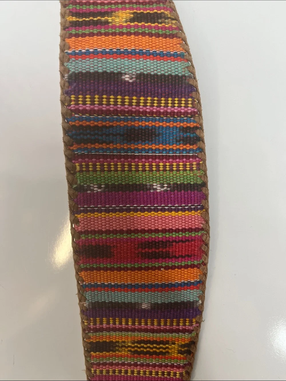 Lands End Vintage Handwoven Textile Belt Serape Southwestern Size 26